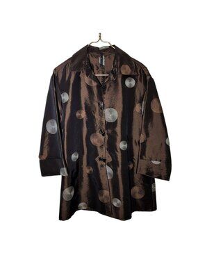 IC by Connie K Womens Jacket Art to Wear Artsy Statement Made In USA Large